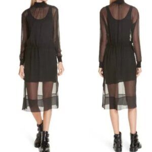 Rag & Bone Black Dinah Silk Dress, Size: S, Color: Black